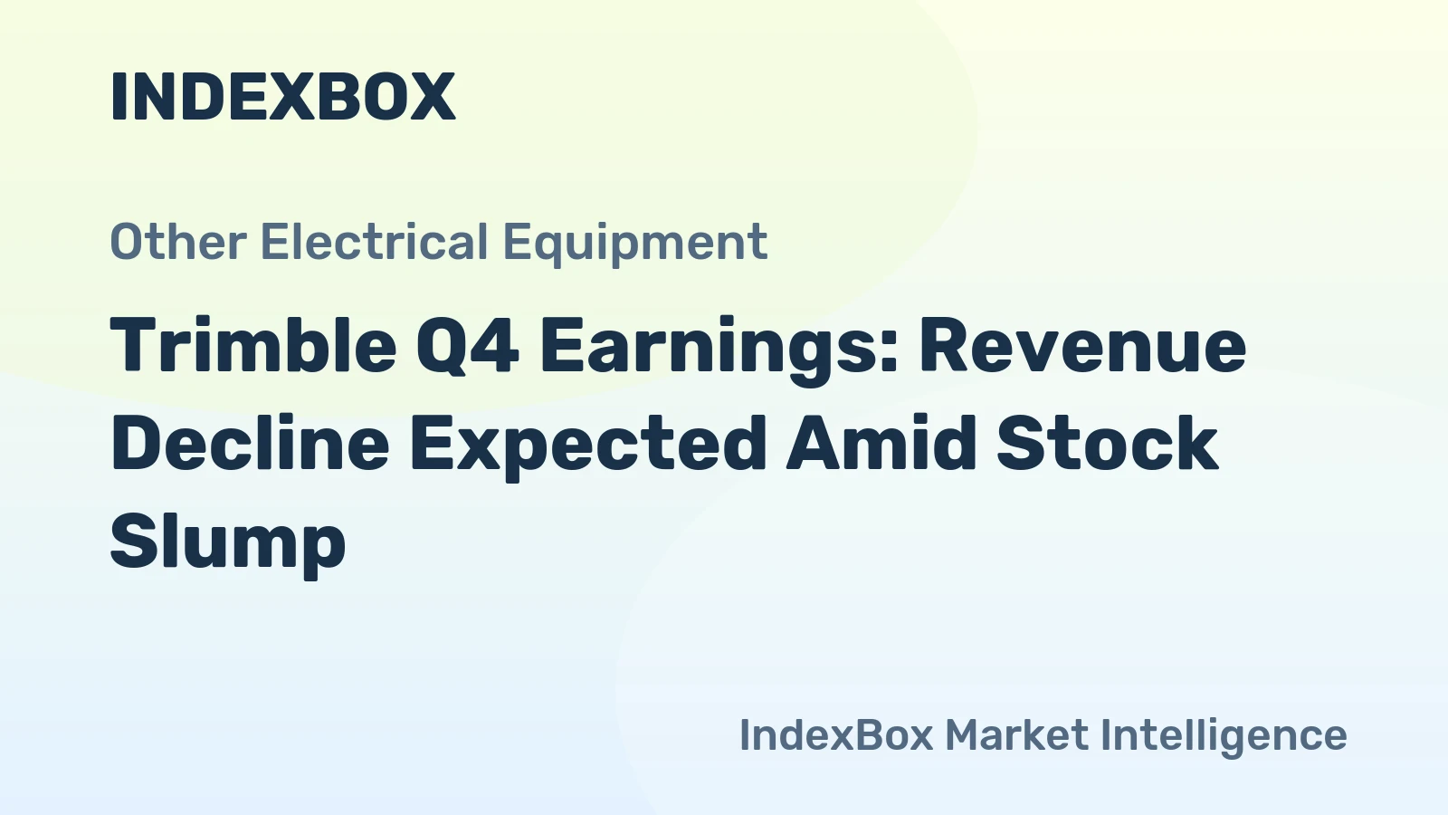 Trimble Q4 Earnings: Revenue Decline Expected Amid Stock Slump