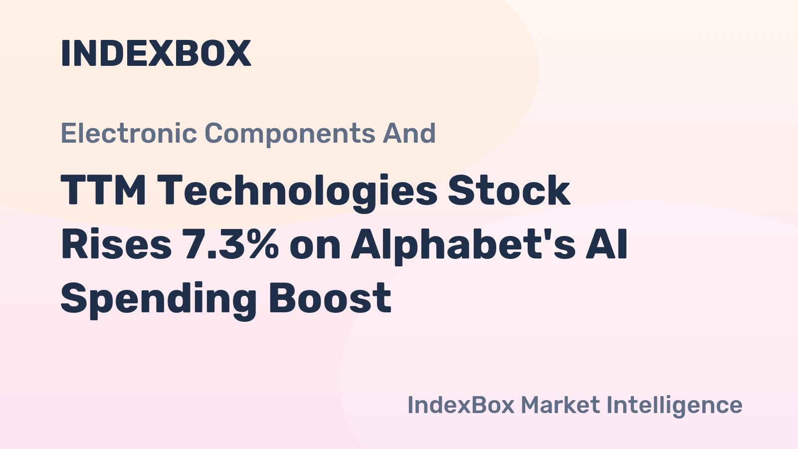 TTM Technologies Stock Rises 7.3% on Alphabet's AI Spending Boost