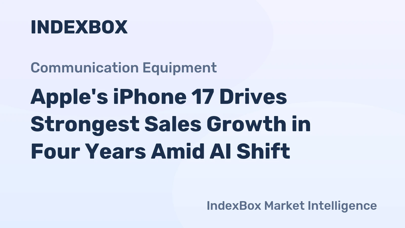 Apple's iPhone 17 Drives Strongest Sales Growth in Four Years Amid AI Shift