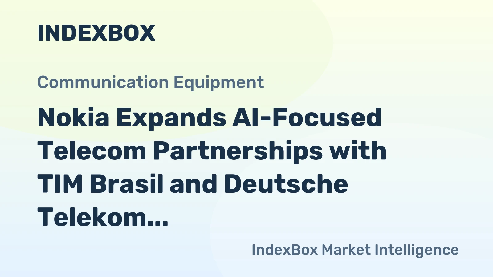 Nokia Expands AI-Focused Telecom Partnerships with TIM Brasil and Deutsche Telekom