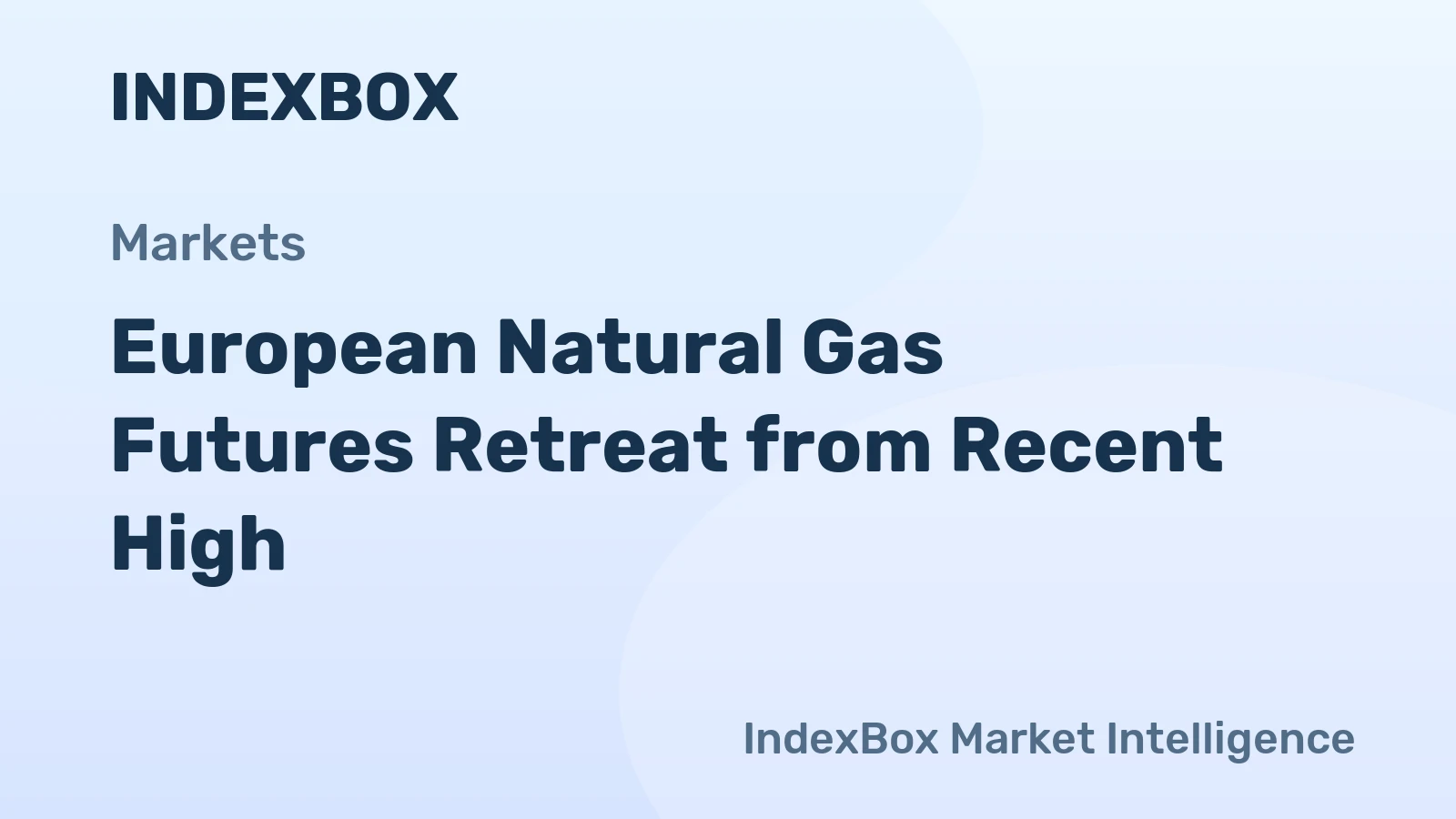 European Natural Gas Futures Retreat from Recent High