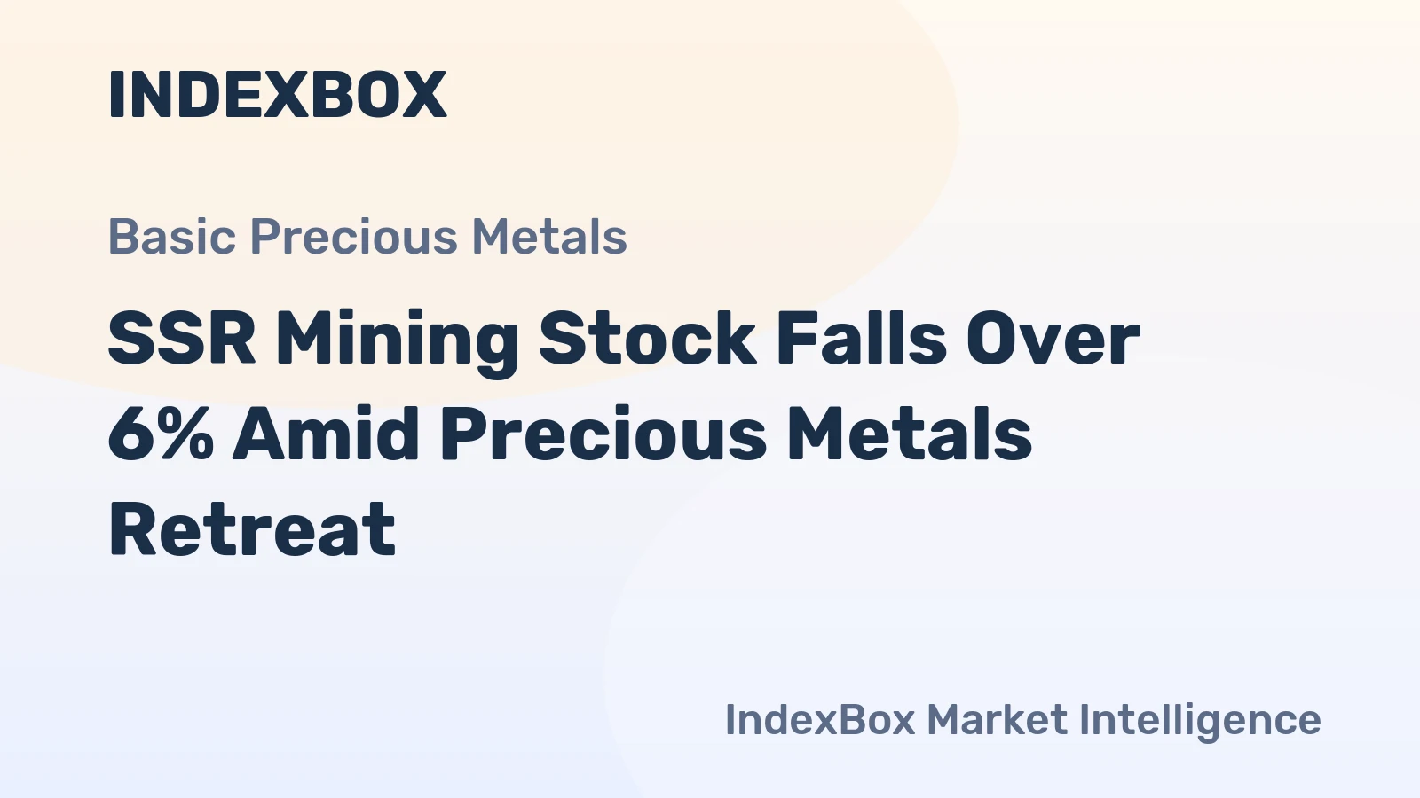 SSR Mining Stock Falls Over 6% Amid Precious Metals Retreat