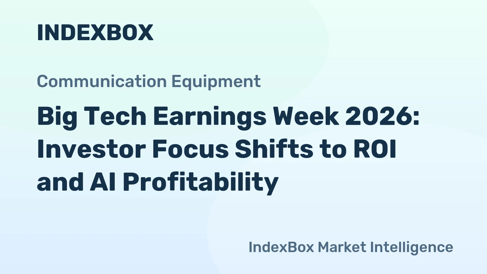 Big Tech Earnings Week 2026: Investor Focus Shifts to ROI and AI Profitability