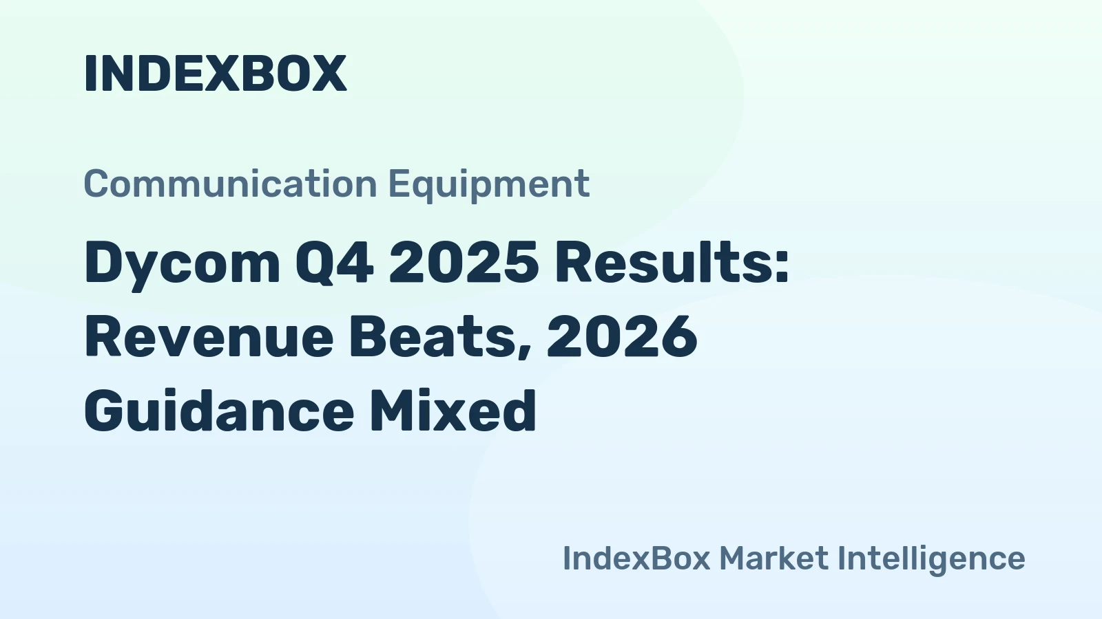 Dycom Q4 2025 Results: Revenue Beats, 2026 Guidance Mixed